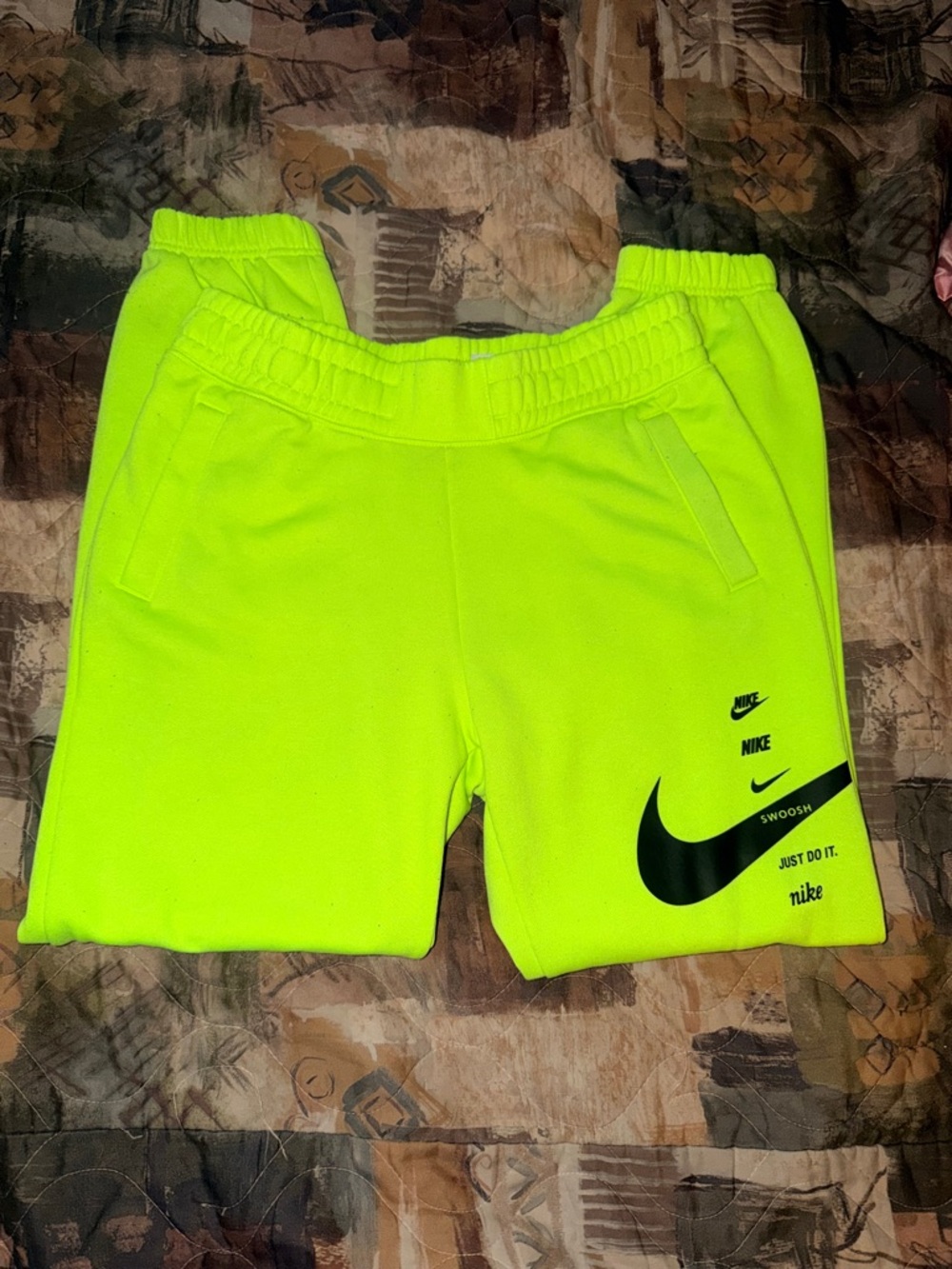 Nike Bright Neon Yellow Swoosh Kids Shorts